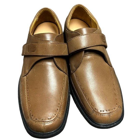 Dr Comfort Frank Brown Leather Adjustable Monk Strap Comfort Loafers Mens 10 W main image 9